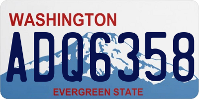 WA license plate ADQ6358