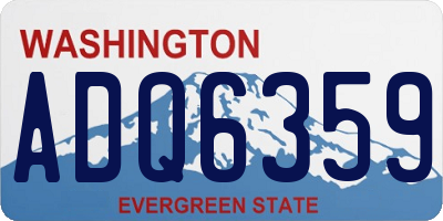 WA license plate ADQ6359