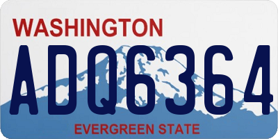 WA license plate ADQ6364