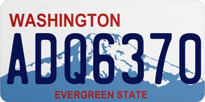 WA license plate ADQ6370