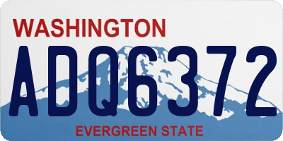 WA license plate ADQ6372