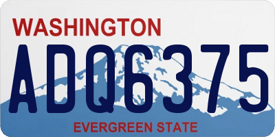 WA license plate ADQ6375