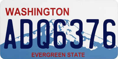 WA license plate ADQ6376