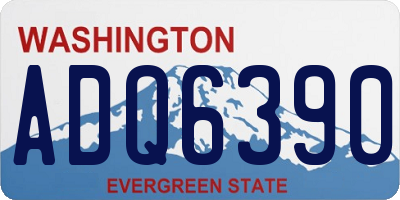 WA license plate ADQ6390