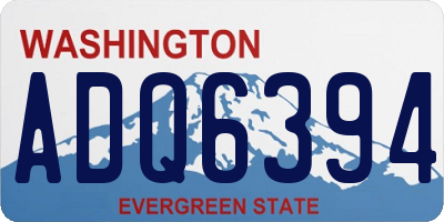 WA license plate ADQ6394