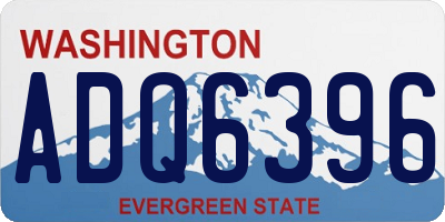 WA license plate ADQ6396