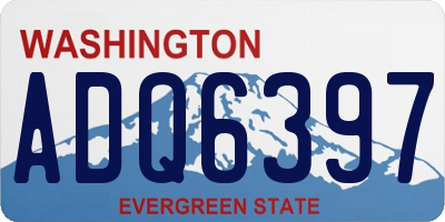 WA license plate ADQ6397