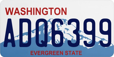 WA license plate ADQ6399