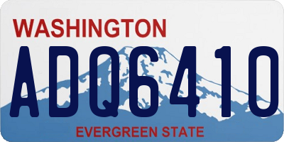 WA license plate ADQ6410