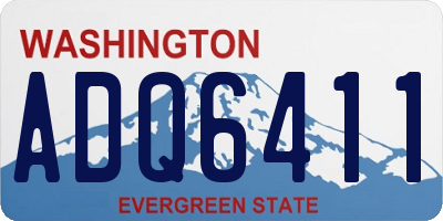 WA license plate ADQ6411