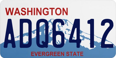 WA license plate ADQ6412