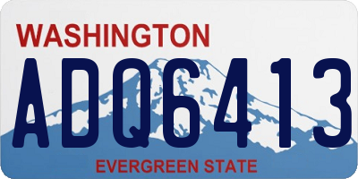 WA license plate ADQ6413