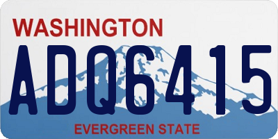 WA license plate ADQ6415