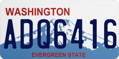 WA license plate ADQ6416