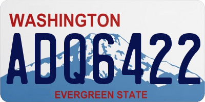WA license plate ADQ6422