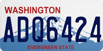 WA license plate ADQ6424