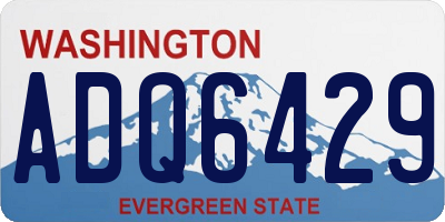 WA license plate ADQ6429