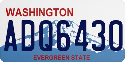 WA license plate ADQ6430
