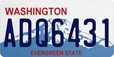 WA license plate ADQ6431