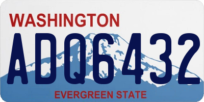 WA license plate ADQ6432