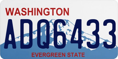 WA license plate ADQ6433