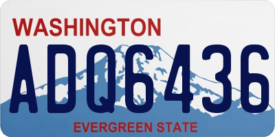 WA license plate ADQ6436