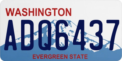 WA license plate ADQ6437