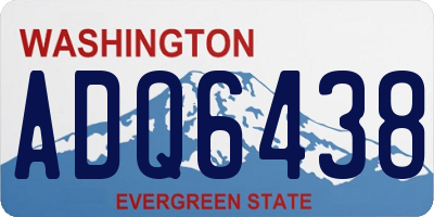 WA license plate ADQ6438