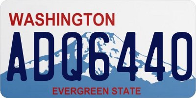 WA license plate ADQ6440
