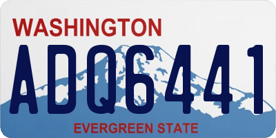 WA license plate ADQ6441