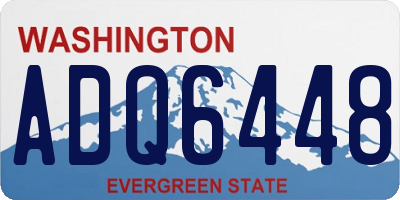 WA license plate ADQ6448