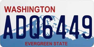 WA license plate ADQ6449