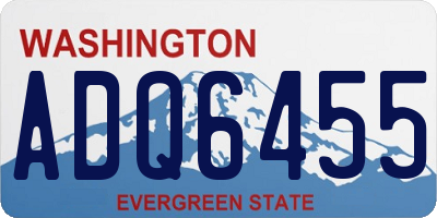 WA license plate ADQ6455