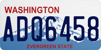 WA license plate ADQ6458