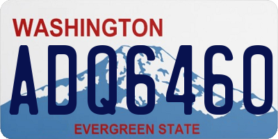 WA license plate ADQ6460
