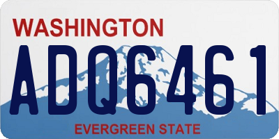 WA license plate ADQ6461