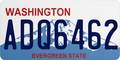 WA license plate ADQ6462