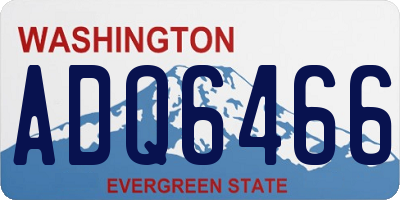 WA license plate ADQ6466