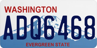 WA license plate ADQ6468