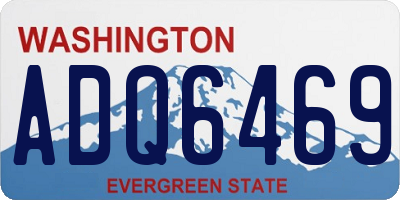 WA license plate ADQ6469