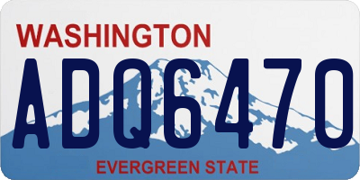 WA license plate ADQ6470