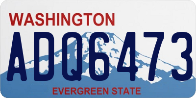 WA license plate ADQ6473