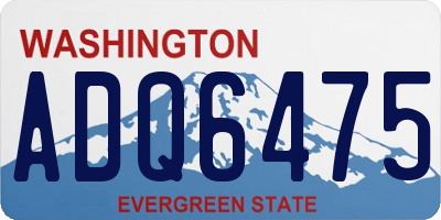 WA license plate ADQ6475