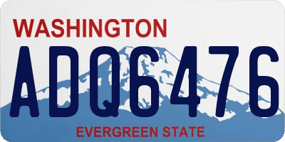 WA license plate ADQ6476