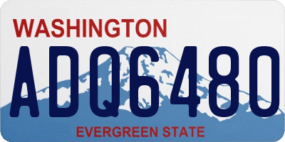 WA license plate ADQ6480