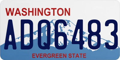 WA license plate ADQ6483