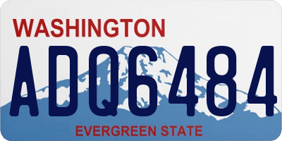 WA license plate ADQ6484
