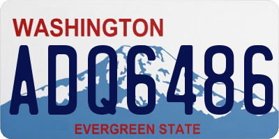 WA license plate ADQ6486