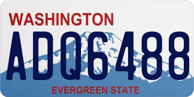 WA license plate ADQ6488
