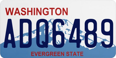 WA license plate ADQ6489